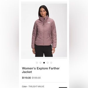 the north face explore farther jacket xxl mauve